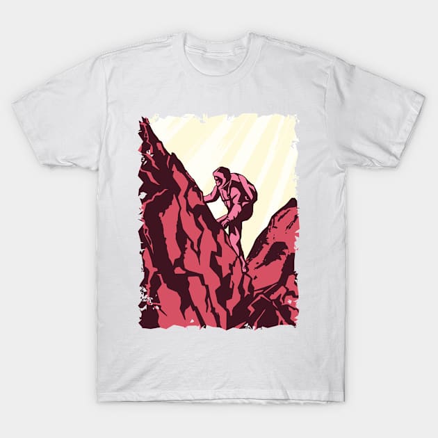 Cool Hiking Silhouette T-Shirt by BamBam